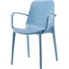 Scab Design Scab Sedia Ginevra Go Green art. 2378 con struttura in tecnopolimero e scocca in tecnopolimero - Con braccioli - CON VOUCHER 15% NEL CARRELLO