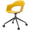 Scab Design Scab Sedia Lady B art. 2596 con struttura in metallo e scocca in tecnopolimero - Con ruote - CON VOUCHER 15% NEL CARRELLO