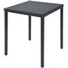 RD Italia Tavolo fisso impilabile DORIO con struttura e piano in acciaio da 138x138 cm