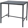 RD Italia Tavolo fisso alto DORIO con struttura e piano in acciaio da 120x80 cm