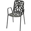 RD Italia Sedia impilabile FANCY LEAF 2 con struttura e seduta in acciaio - Con braccioli