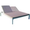 RD Italia Letto doppio ETTORE con struttura in alluminio da 206x172 cm - Con spalliera