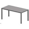 RD Italia Tavolino impilabile DORIO F74 con struttura e piano in acciaio da 37x74 cm
