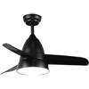 M LEDME Lampadario Ventilatore da soffitto Black Silence 24W illuminazione Led regolabile con telecomando M LEDME