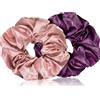 BrushArt Hair Large satin scrunchie set 2 pz