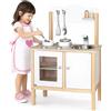 VIGA TOYS La Mia Prima Cucina Design in Legno con Accessori - Cucina Giocattolo