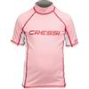 Cressi Rashguard Junior Maglia Protettiva in Tessuto Elastico con Protezione Solare UV (UPF) 50+, Blu (Azzurro/Bianco), M/3 (Taglia del Produttore:8-9 Anni)