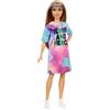 Barbie -Fashionistas Bambola Castana, con Vestito alla Moda e Accessori, Giocattolo per Bambini 3+ Anni, GRB51