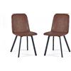 Julian Bowen, Set di 2 sedie Goya, marrone