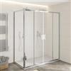 DEGHI Box doccia 80x180 cm doppio scorrevole vetro trasparente anticalcare profilo cromo 195h - Moritz