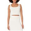 The Drop, comoda canotta corta da donna Braylen, in maglia, bianco Whisper, M