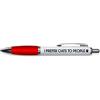 Tongue in Peach Divertente idea regalo con penna a sfera, con scritta I Prefer Cats To People, idea regalo per gli amanti dei gatti, divertente scherzo, penna per gatti, colore rosso PP151