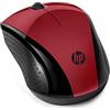 HP 220 Mouse Wireless, Tecnologia LED Blu, Sensore Ottico da 1300 DPI, 3 Pulsanti e Rotella di Scorrimento Integrata, Impugnature Pratiche e Funzionali, Ricevitore Nano Incluso, Rosso
