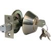 Amig - Chiavistello a rosetta con chiave esterna e condanna interna mod. 1550 - ø 65 mm - Spessore massimo Porta: 45 mm - Perno di sicurezza antisega - Acciaio Effetto Pelle