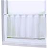 Joyswahl Eva - Tenda corta per finestra in voile, in tinta unita, trasparente, 45 x 120 cm, colore bianco, confezione da 1
