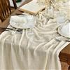 Artoid Mode Runner da Tavolo Boho Garza da Formaggio Beige, 300 cm, Decorazione da Tavolo da Cucina, per Interni, Vacanze, Matrimoni