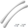Aerzetix - C41414 - Set di 2 maniglie per porte mobili interasse 160mm - armadio cassetto design interno arredamento cucina soggiorno assemblaggio - in metallo - finitura bianco