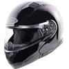 OZONE MOTO Storm Casco per Moto Apribile Modulare Flip up ben Ventilato con Visierino Parasole Omologazione ECE