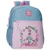 ROLL ROAD Peace Polyester Schulrucksäcke rosa & blau