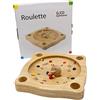GICO Roulette tirolese in legno con trottola e sfere di legno, gioco di trottola, roulette contadina 22 x 22 cm - 7958