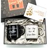 exreizst Mr Right e Mrs Always Right coppie tazze da caffè tazze caffè in ceramica regalo nozze per coppia anniversario fidanzamento sposa sposo coppie regali anniversario per coppia (bianco e nero ovale )