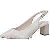 CAPRICE 9-9-29605-20, Decolleté Sling Donna, Bianco (Wht Lea Black), 37 EU