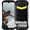 DOOGEE S100 PRO (2023) 4G Rugged Smartphone, 22000mAh Batteria, Helio G99 20GB + 256GB, 6.58'' FHD+, Fotocamera 108MP + (20MP Visione Notturna)+ 16MP + 32MP, Android 12 Cellulare Impermeabile, Nero
