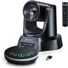 TONGVEO telecamere per sala conferenze vivavoce Bluetooth senza fili,Kit videocamera PTZ USB 3X 1080P 60fps per riunioni in chiesa Funziona con Microsoft Teams, Zoom, OBS, PC (Cam+Mic)