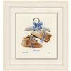 Vervaco Kit Punto Croce Contato LE MIE PRIME SCARPE Annuncio Nascita Punto Croce ca. 18 x 20 cm Regalo Personalizzato Set Fai Da Te Attività Creative Adulti Benvenuto Bambino Cross Stitch