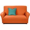 Caleffi Copridivano Elasticizzato Arancio 1 Posti Opla 2 in Cotone - 47934