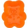 QLLQ Grazioso orso in silicone per torte, muffin, gelatina, utensili da cucina (arancione), silicone