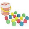 Miniland Cubo di Forme impilabili Salmone. Gioco di abilità per Bambini da 1 a 2 Anni, Realizzato in Spagna con Materiali sostenibili. Collezione Feel to Learn.
