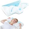HOMCA Cuscino Cervicale Ergonomico Cuscino Memory Foam per Supporto Cuscino Ortopedico per Dormire sul Fianco e sulla Schiena, Blu