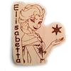 Generico 10 pz ciondolini/calamite ELSA di Frozen PERSONALIZZATE in legno- decorazione bomboniere, segnaposto, nascita, battesimo, baby shower, compleanno- anche con calamita