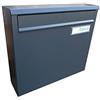 DOLS A-02 Cassetta postale 2 posti a recinzione color grigio antracite (RAL 7016) con targhetta portanome- LETTERBOX24.de