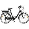 i-Bike, City Easy Comfort, Bicicletta Elettrica a Pedalata Assistita Unisex adulto, Nero, Unica
