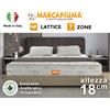 Marcapiuma MATERASSO SINGOLO 90X200 cm SEVENLIFE 18 100% LATTICE ALOE VERA ITALY Marcapiuma