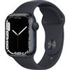APPLE MKMX3TYA Apple Watch Series 7 GPS, 41mm Cassa in Alluminio Mezzanotte con Cinturino Sport Mezzanotte