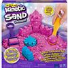 Kinetic Sand, Castello di Sabbia Cinetica Shimmer, 454gr, Glitterata Rosa, 3 accessori e vaschetta inclusi, Giocattoli per bambini e bambine, 3+ anni
