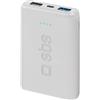 SBS TEBB5000POCW SBS Power bank Pocket 5.000 mAh - Ricarica rapida con porta USB 2.1A Intelligent Charge (IC)