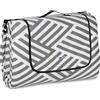 Relaxdays Coperta da Picnic XXL, 300 x 300 cm, Plaid Impermeabile da Spiaggia, Isolante, Telo con Manico, Bianco Grigio, Alluminio