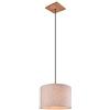 Trio Leuchten Lampada a sospensione Elmau 302100130 in legno di pino, paralume in tessuto beige, cavo in tessuto nero, incl. 1 lampadina E27