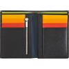 DUDU Portafoglio da uomo a libro RFID in pelle multicolore con lampo Nero