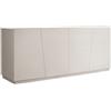 Credenza GORGONA in legno, finitura in bianco frassinato, 180×50 cm
