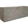 Credenza GORGONA in legno, finitura in grigio cemento, 180×50 cm