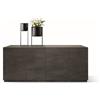 Credenza GORGONA in legno, finitura in acciaio ossidato, 180×50 cm