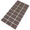 Adsamm® / 24 x feltrini autoadesivi in lana / marrone / 25x35 mm / rettangolari / piedini per mobili in feltro naturale extra soft da 3 mm di spessore / pad protettivi per arredi Adsamm® Quality
