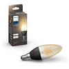 Philips Hue White Lampadina Smart LED Smart, Bluetooh, E14, 4.5W, Dimmerabile, Luce Bianca Calda, Nero