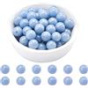 arricraft 1 filo di 46-50 perline di angelite naturale, pietra anidrite rotonda Perline sciolte di pietra preziosa per gioielli fai da te Bracciale Collana da 8 mm, foro: 1 mm