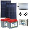 Kit baita pannello solare 560W 24V inverter 1000W 24V 2 batterie 110Ah regolator